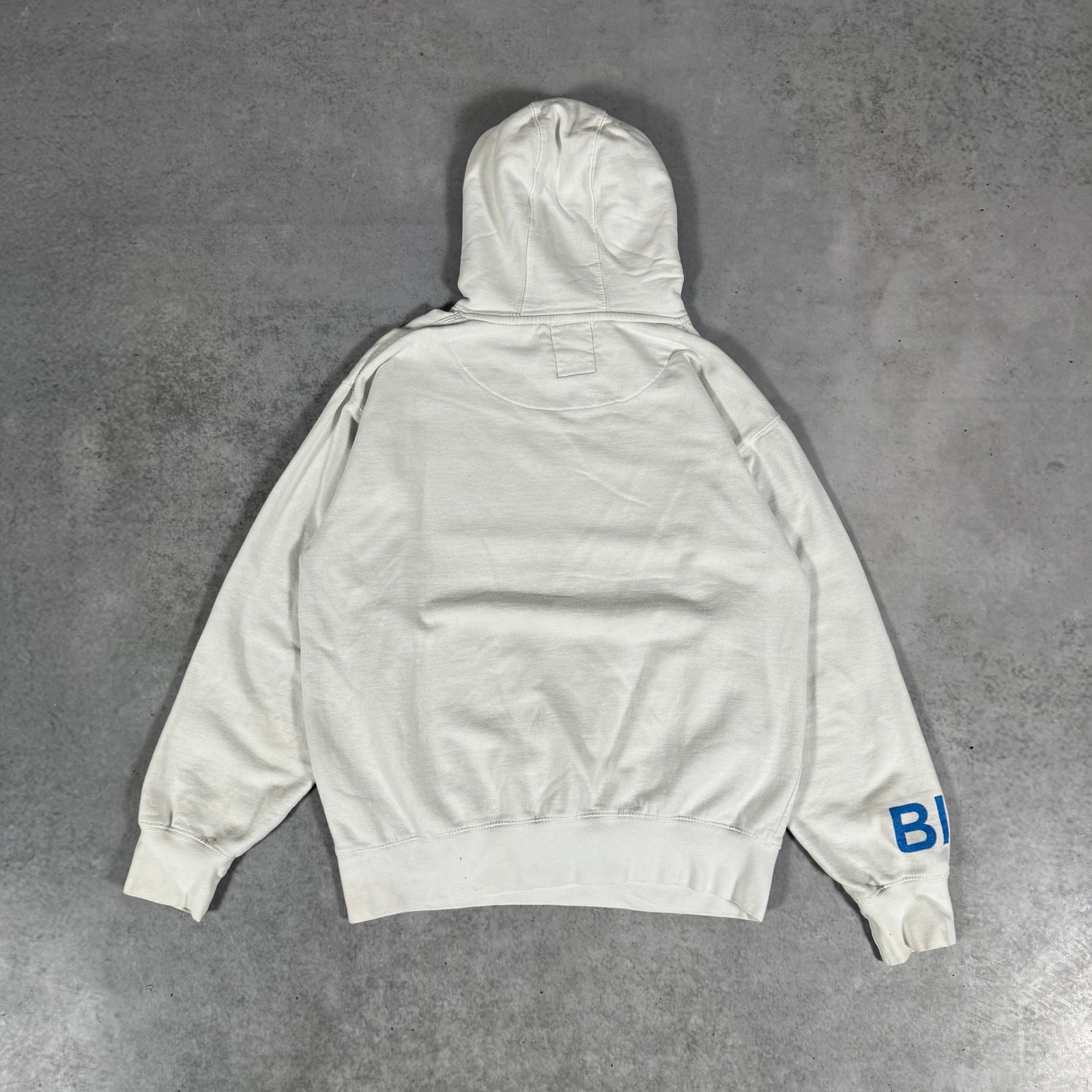 Blu Boy Shades of Blue Color Swatch Graphic Pullover Hoodie White – Size: M