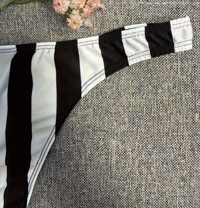 New Men’s Sexy White & Black Brazilian Cut Brief w/Enhancing Contoured Pouch-Gay