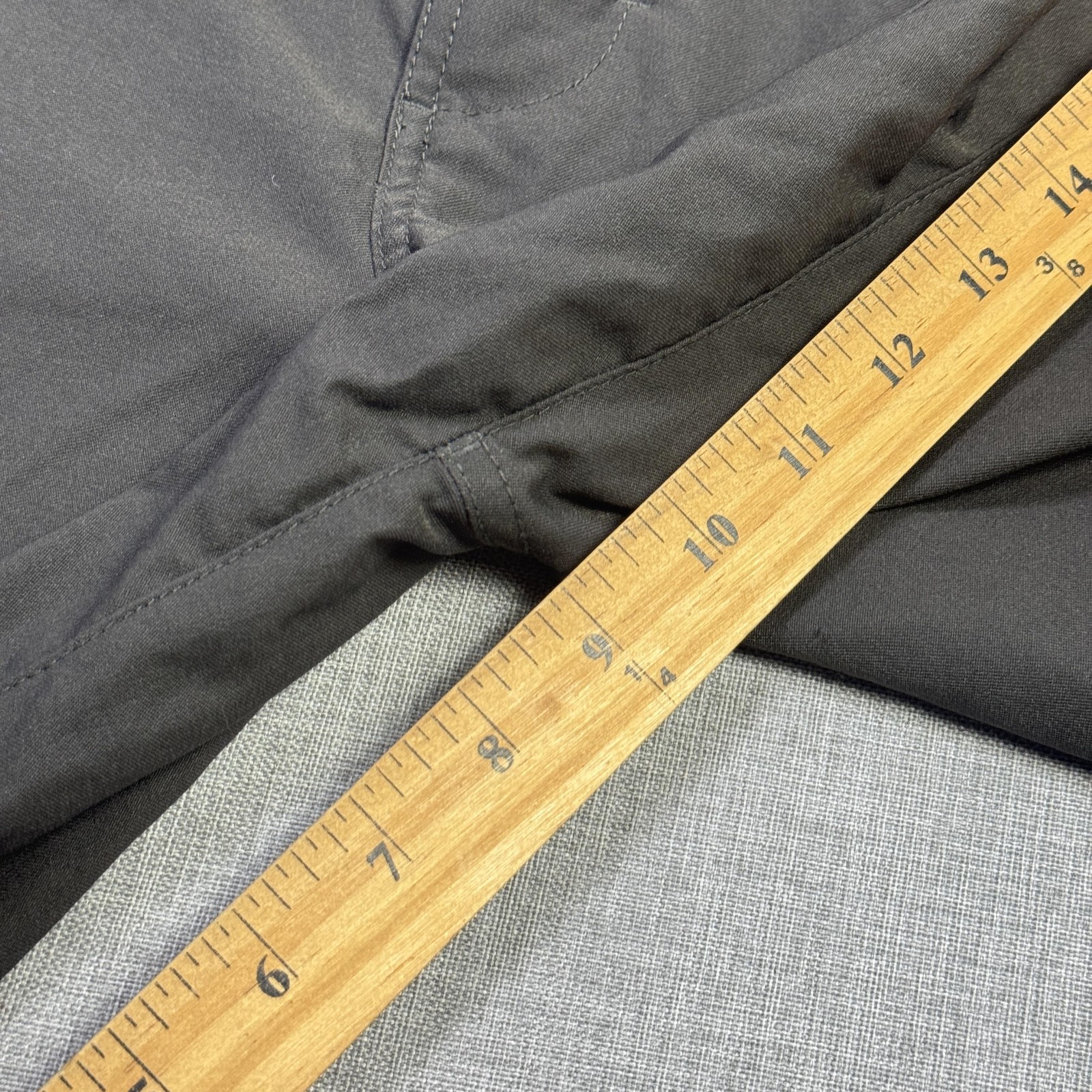 PrAna Chino Shorts Mens 34 Gray Hiking Nylon Polyester Spandex 9″ Inseam