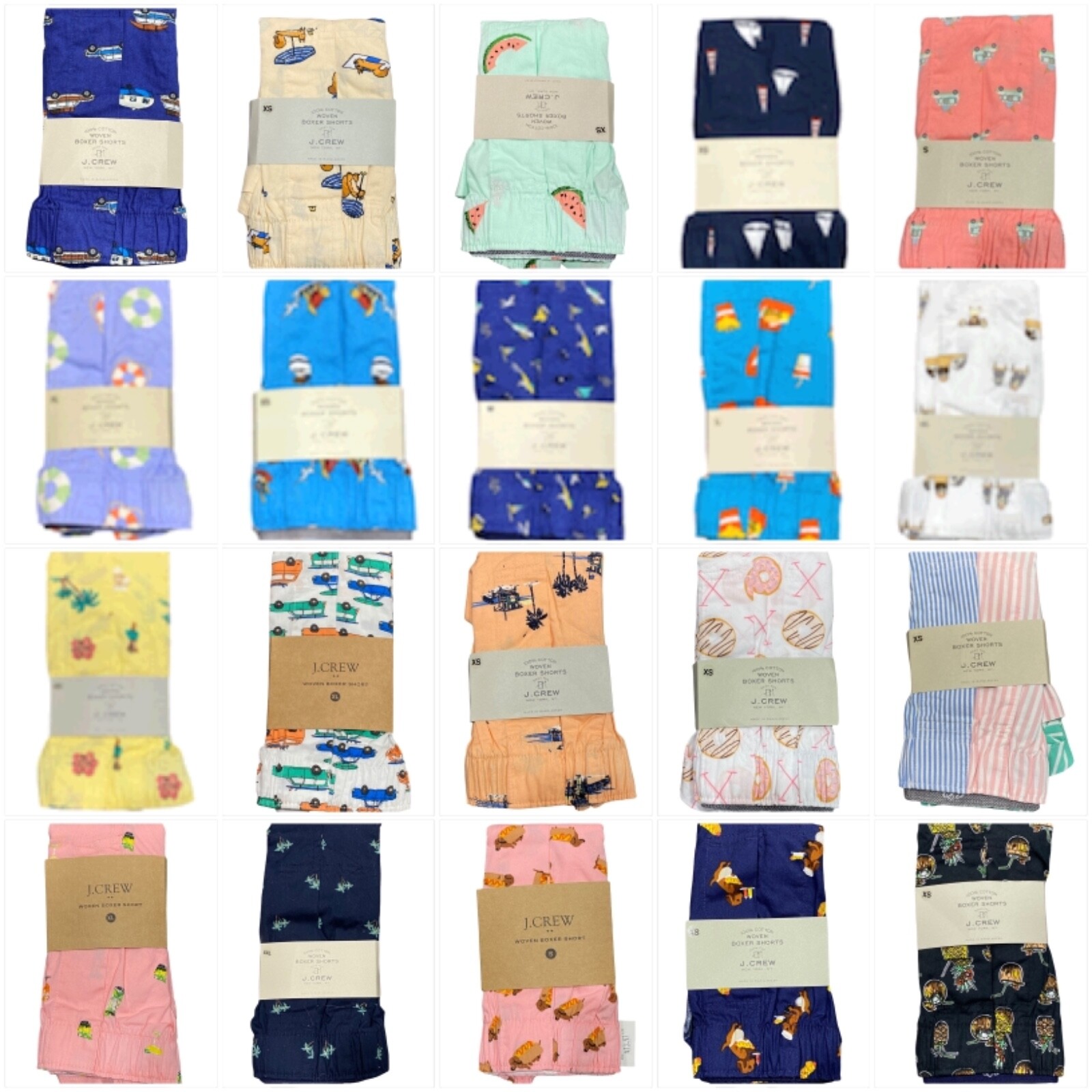 NWT J CREW Boxer Underwear Sz S-M-L-XL Assorted Prints Colors #J5