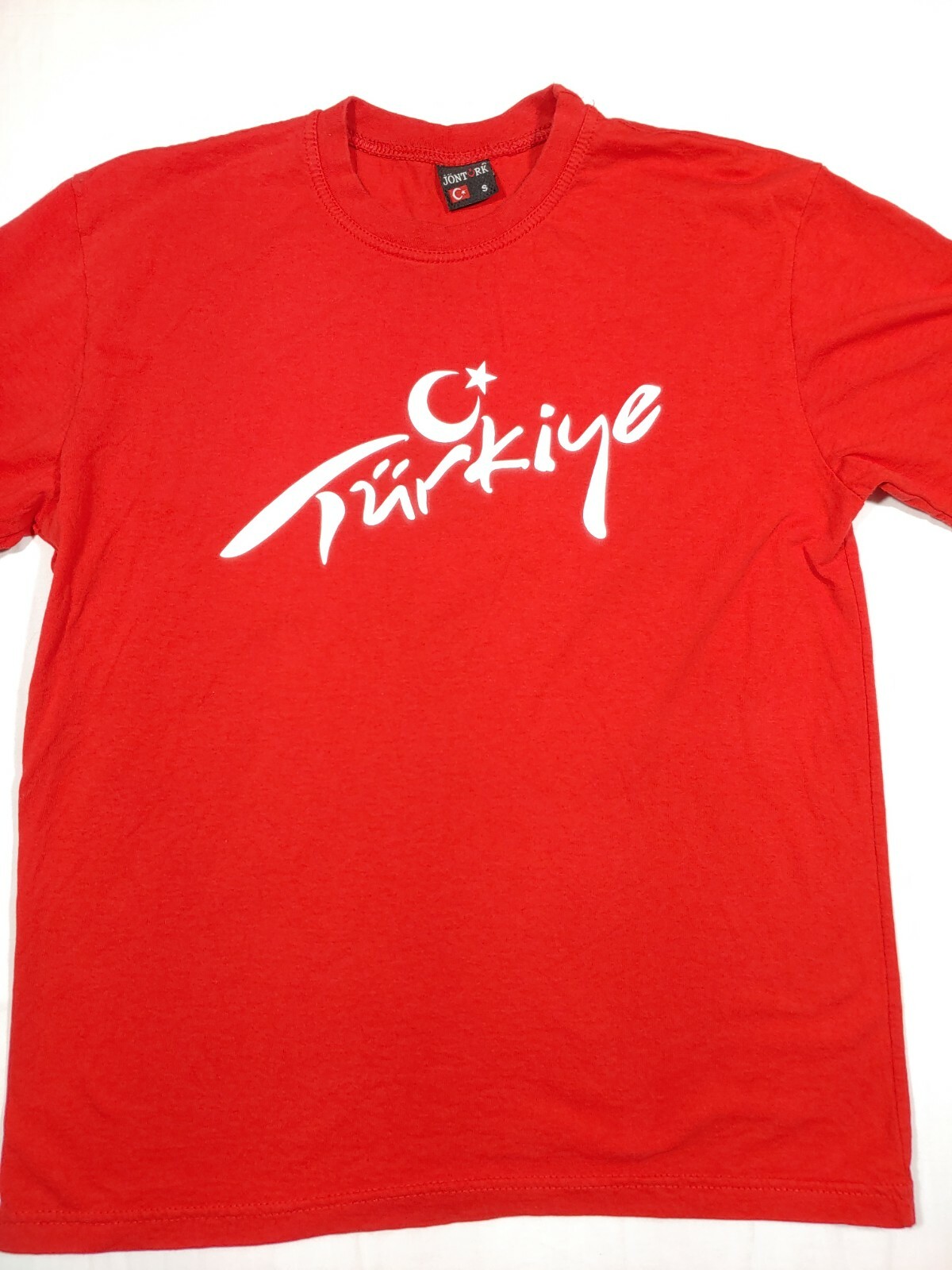Turkiye T Shirt Mens Small Red Turkey Turkish Flag National Team Moon Pride EUC