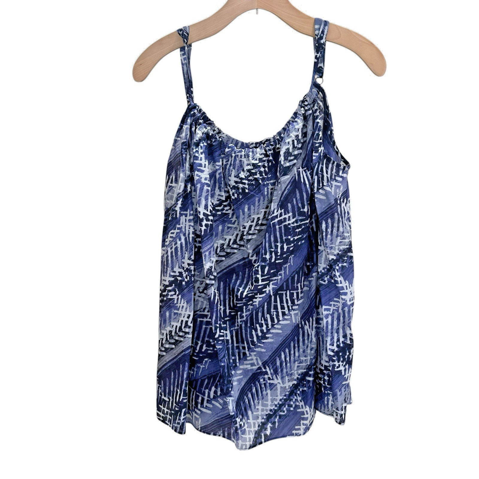Talbots Top Camisole Sleeveless Shades of Blue Silk Blend Women’s XL Summer