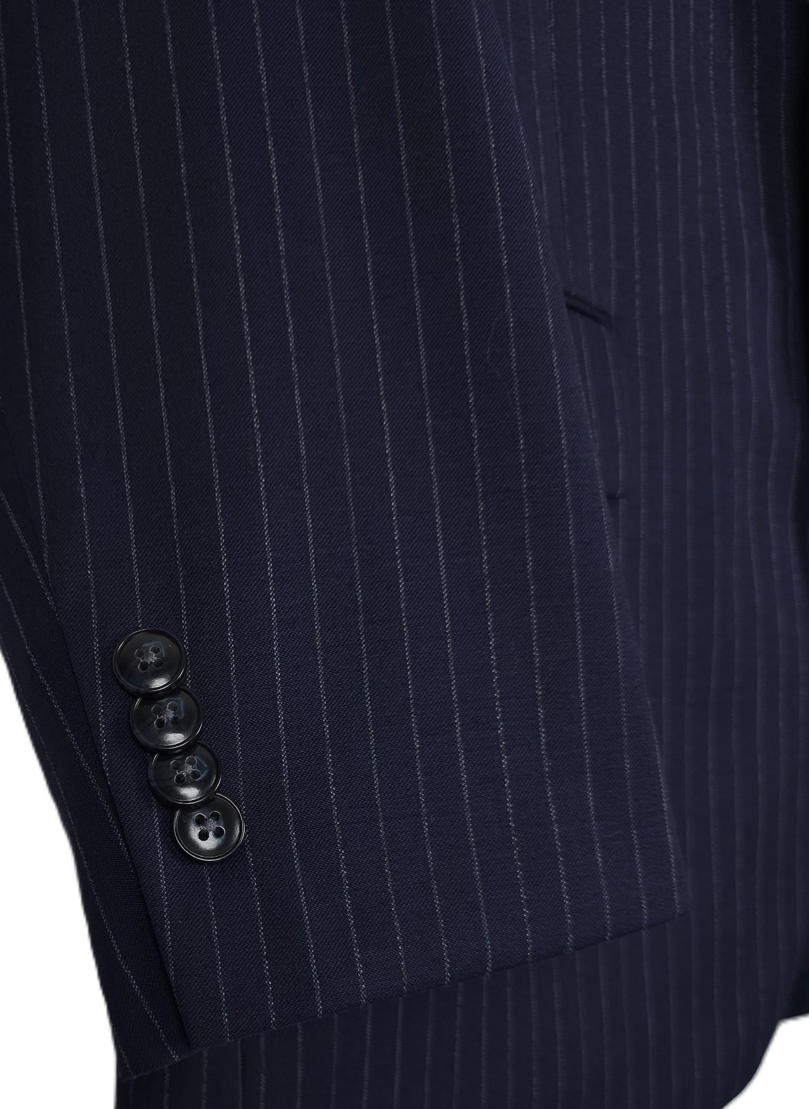 Michael Kors Mens Classic Fit Suit Jacket Blazer 38R Navy Pinstripe Wool NWT