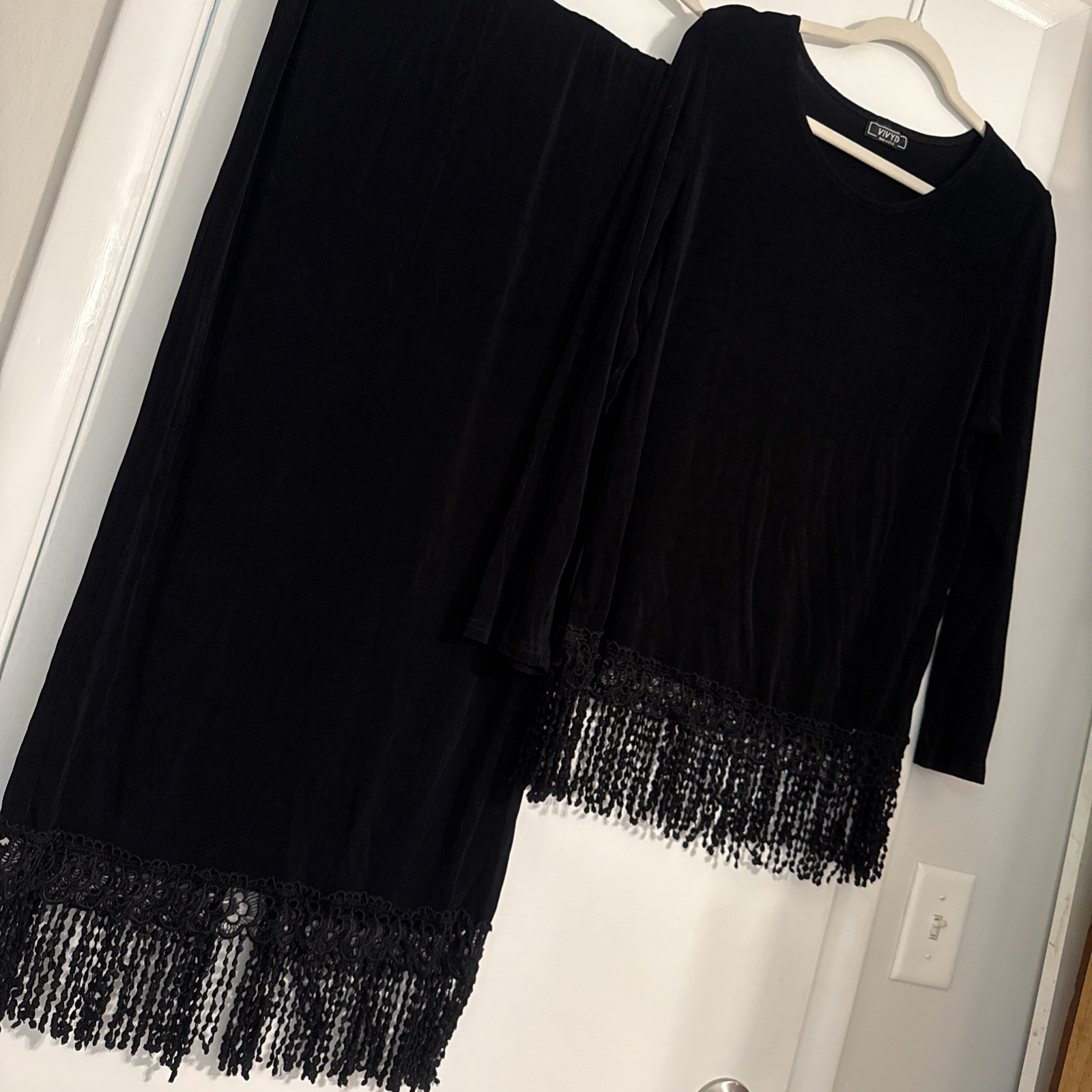 Vivid Womens Fringe Skirt Set Size L