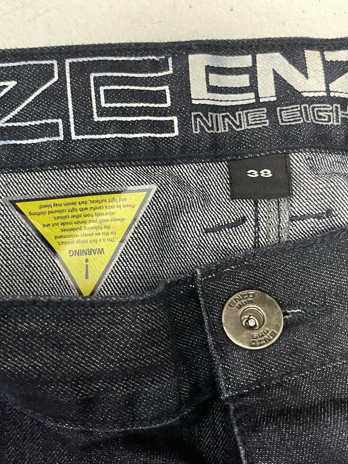 Enzo Blue Jean Cargo Shorts Size 38 New No Tags Free Shipping