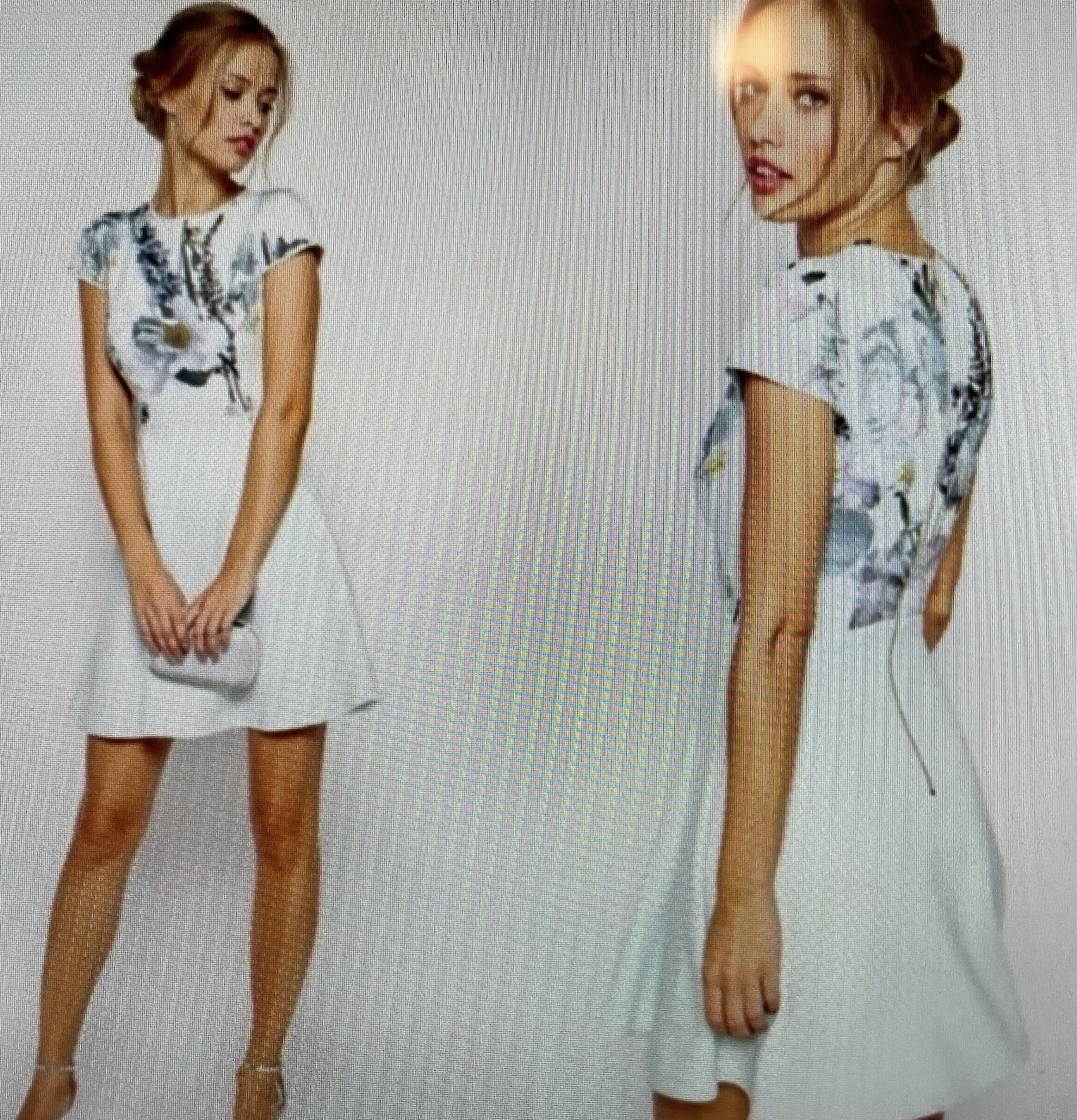 Ted Baker Retail $259 Torchlit Green Floral Skater Dress Sz 3 /Us 4-6