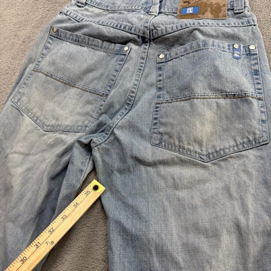 Kno Betta Jeans Mens Measured 29×24 Y2K Baggy Hip Hop Rap Blue