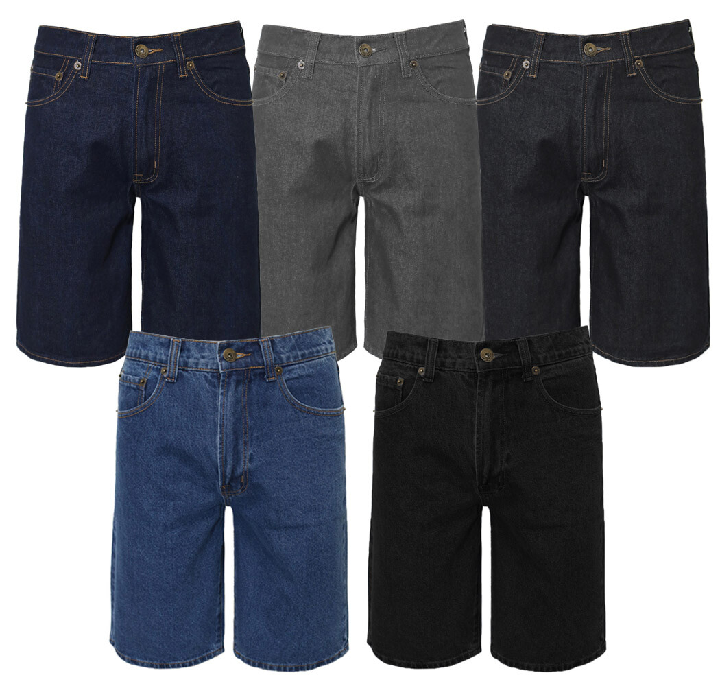 DM Men’s Jean Shorts Regular Fit Casual Cotton Denim Shorts 5 Colors