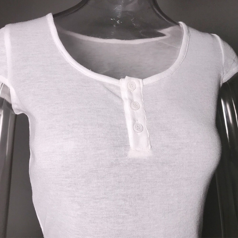 Women’s Sheer Low Cut T-shirt Transparent See-through Crop Top Short Sleeve Tee