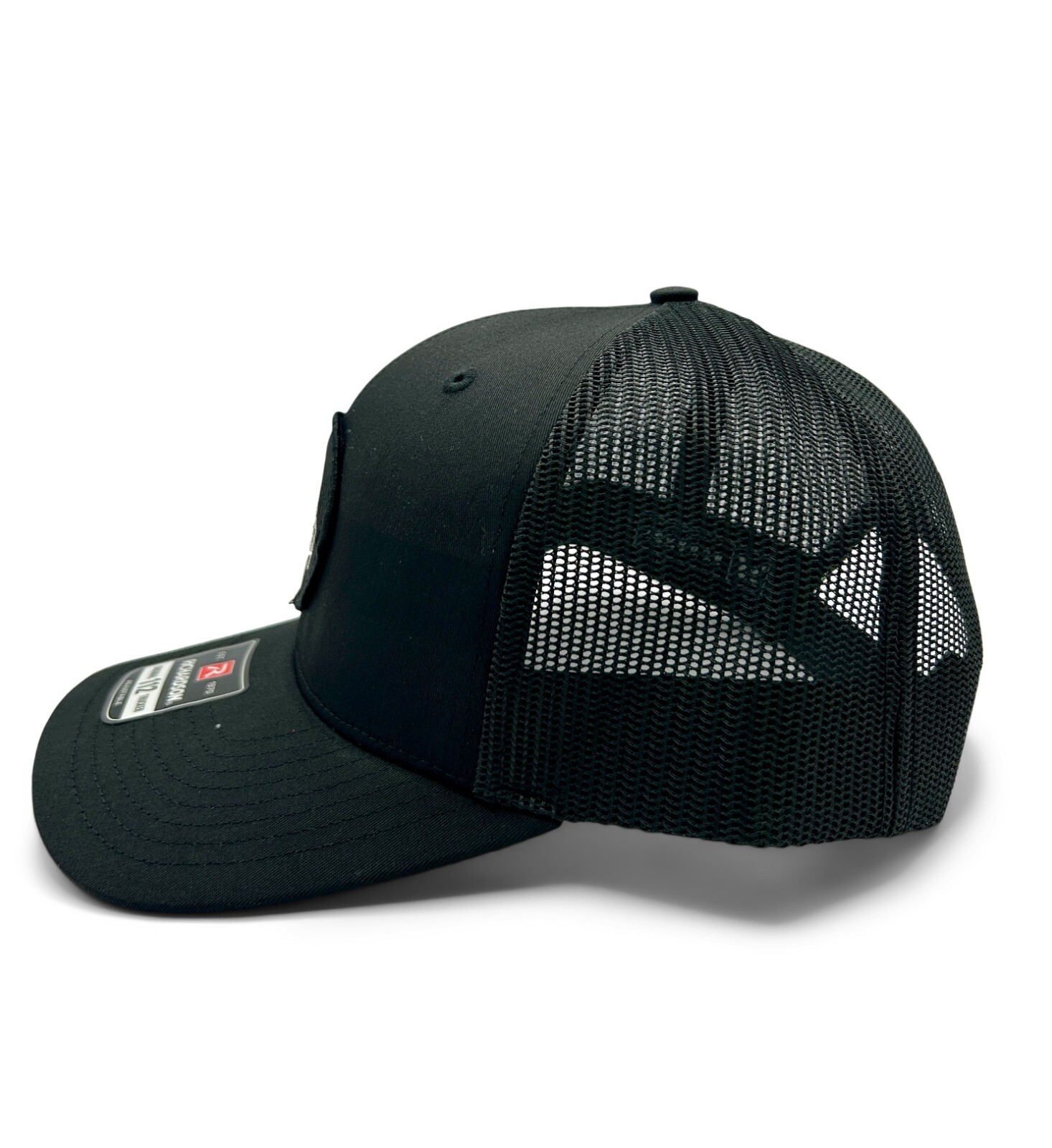 Apache Skull Embroidered Patch Hat | Richardson 112 Black | Indian Skull