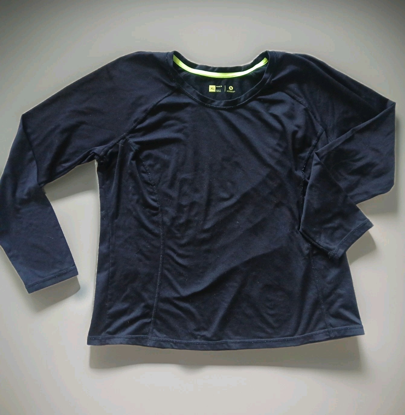 XERSION SEMI FIT LONG SLEEVE TOP WOMENS Size XL BLACK ACTIVEWEAR WORKOUT TOP