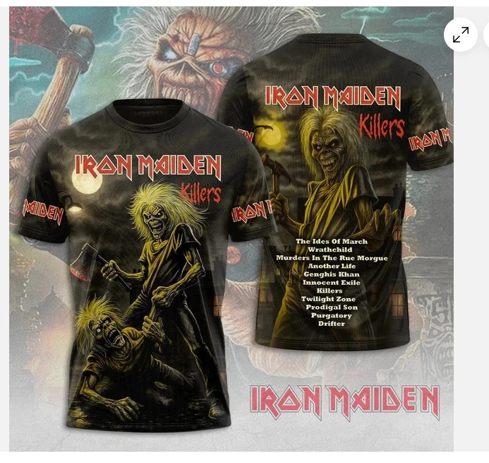 Iron 1Maiden Inspired Run For Your Lives World Tour 2025-2026 3D T-Shirts S-3XL