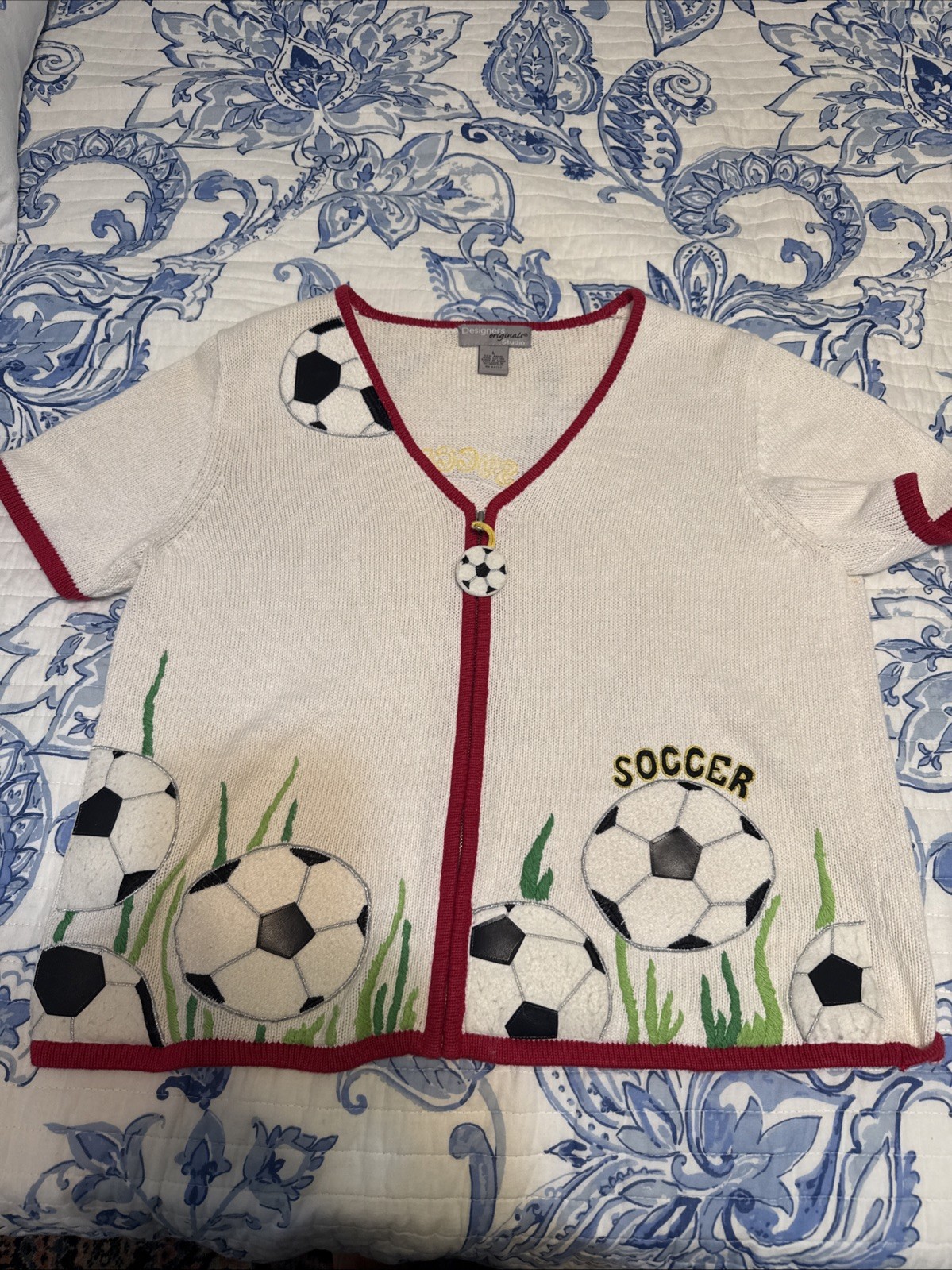 VTG Soccer Designers Studio Originals Cardigan Embroidered