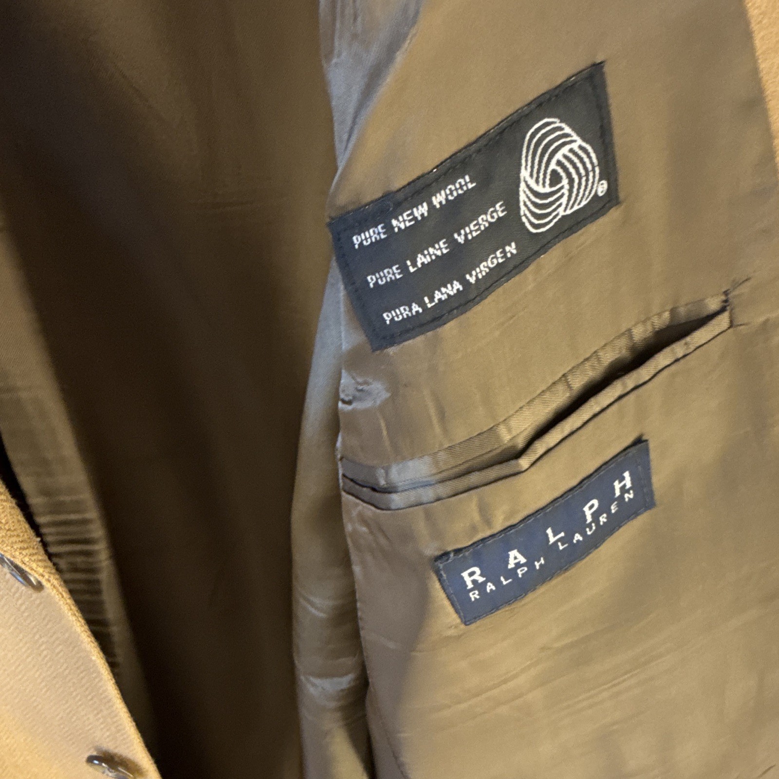 Vintage Ralph Lauren Men’s Brown Wool Twill 2-Piece Suit 42R 2-Button Notch Vent