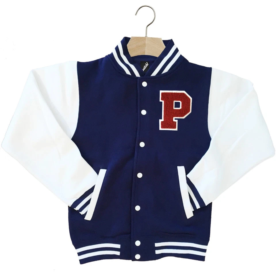 CLASSIC VARSITY BASEBALL JACKET UNISEX PERSONALIZED GENUINE US D COLLEGE LETTER