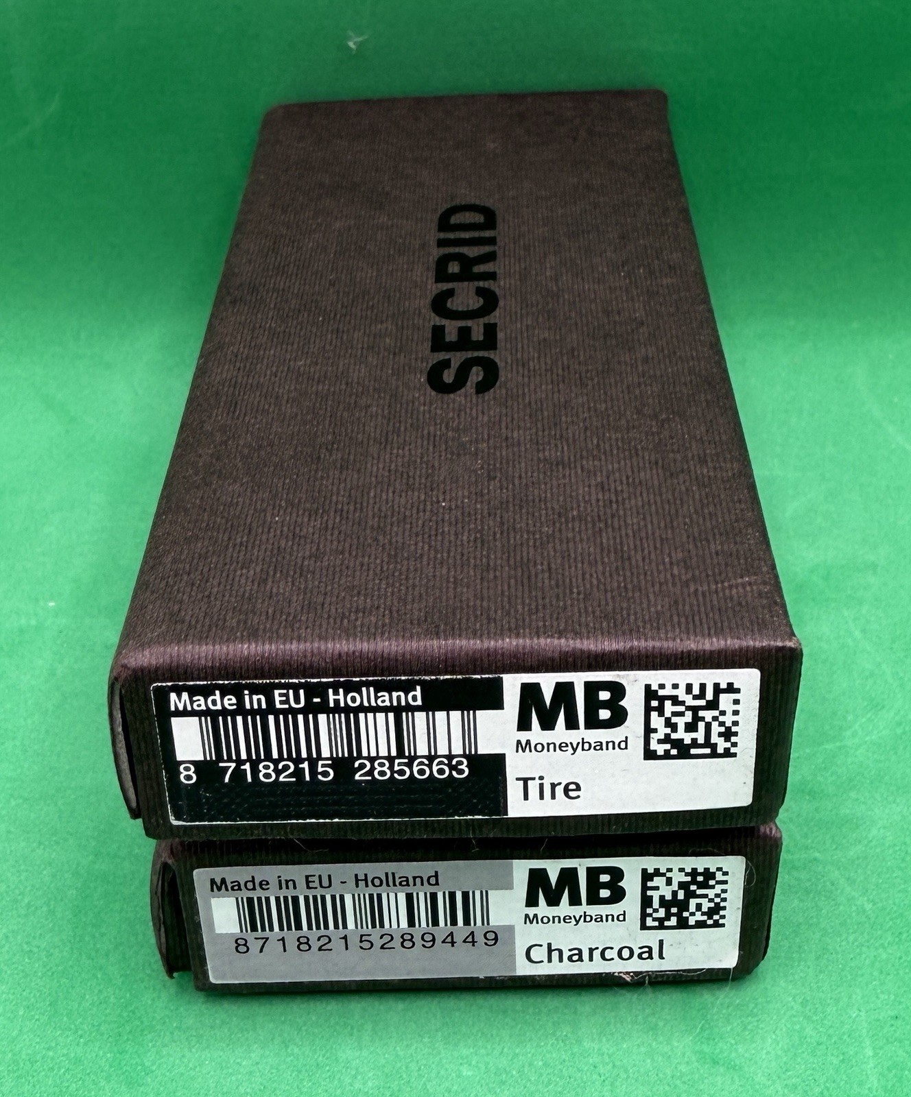 Secrid Band Travel Elastic Money Band Set of 2 Color Tire Charcoal New in Box