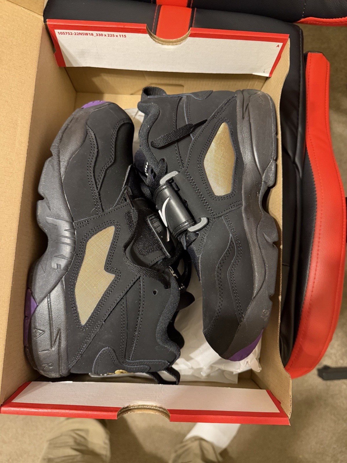 Nike Air Diamond Turf Ravens 2025 Nubuck Black/White/Gold/Purple HV2282-001