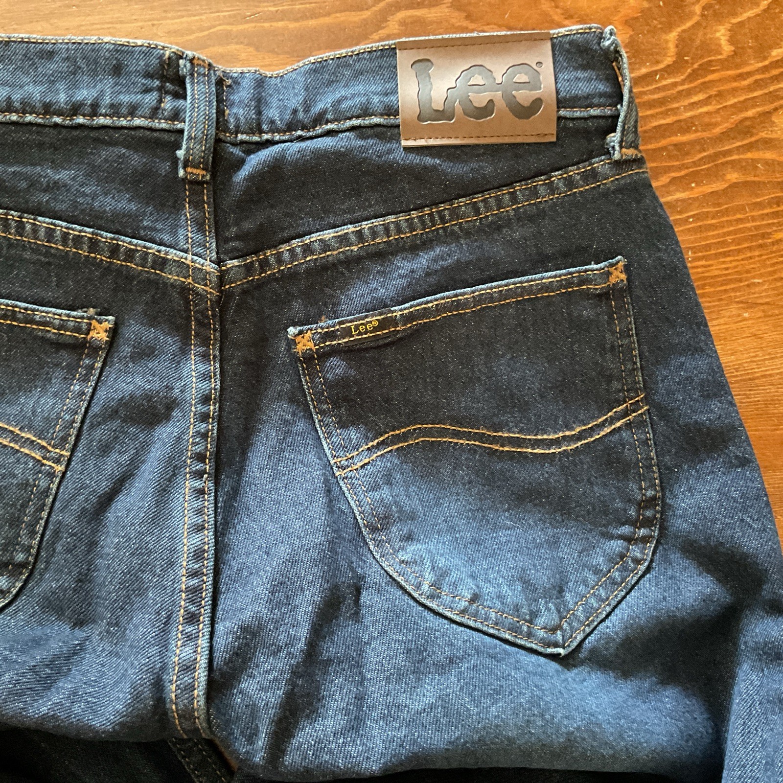 Lee Relaxed Fit Straight Blue Denim Men’s Jeans 5-Pocket Cotton 30×32