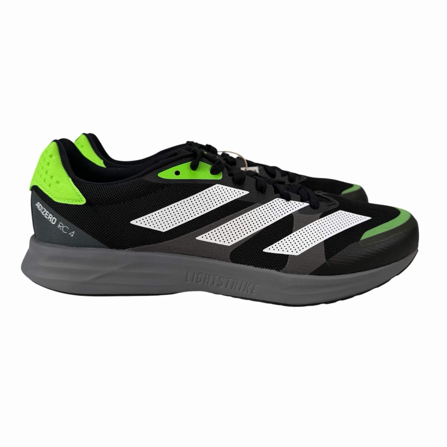Adidas Adizero RC 4 M Core Black Solar Green Shoes GX6660 Men’s Sizes 7.5 – 11.5