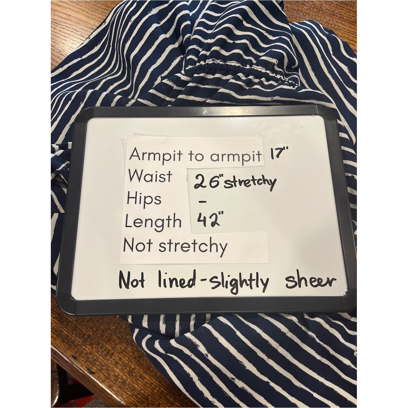 Banana Republic Navy and White Striped Midi Dress size 0
