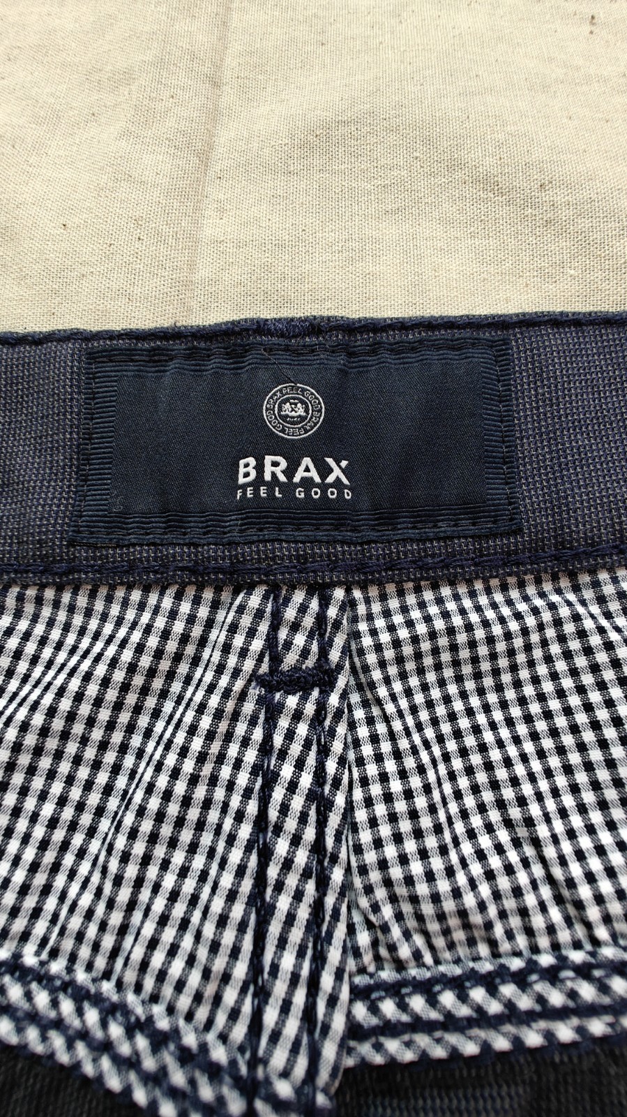 Brax Cooper Fan MTWA Pants Mens 38×36 Blue Straight Leg Stretch Cotton Trousers