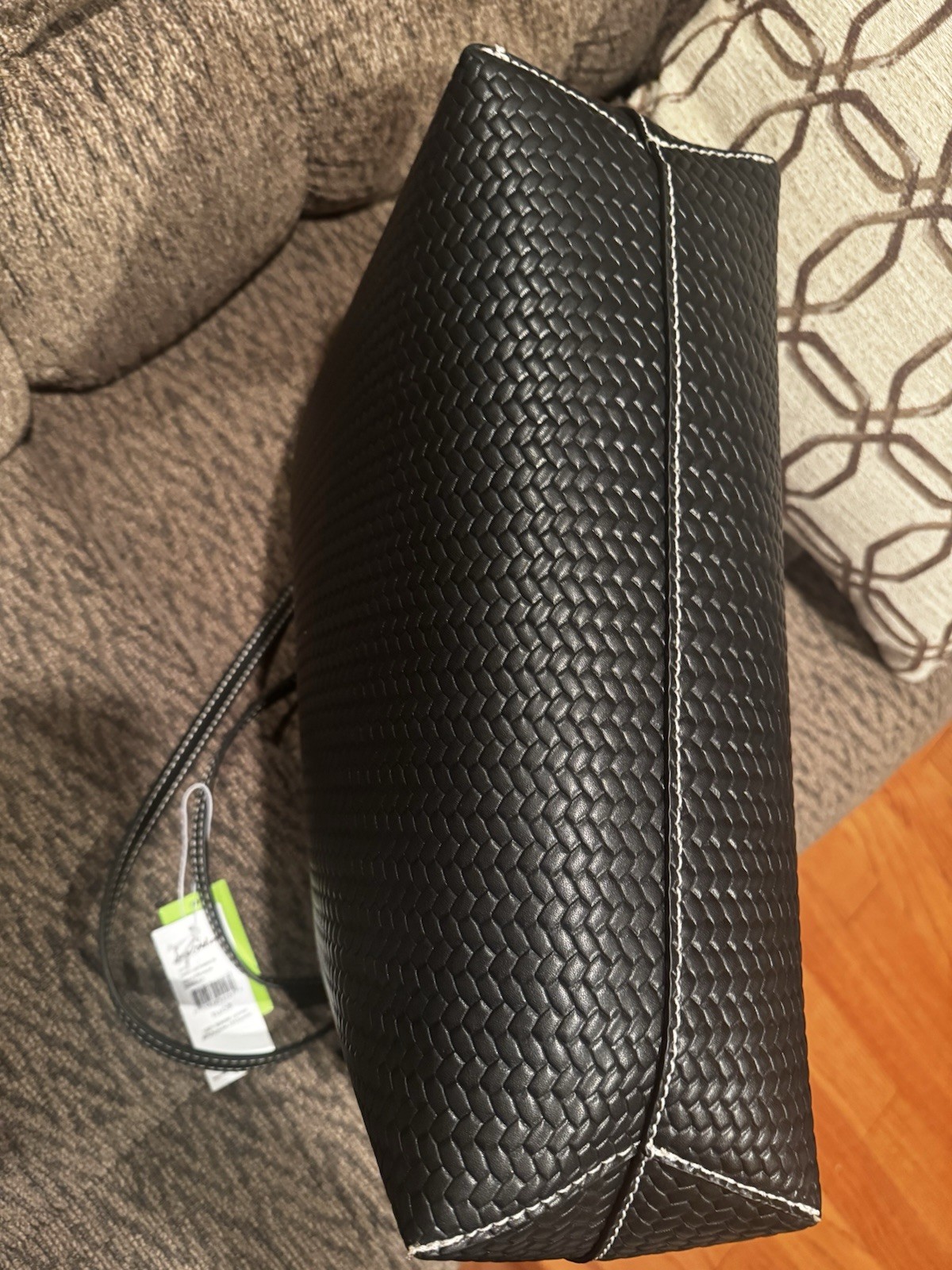Sam Edelman Eva Large Woven Tote Bag In Black