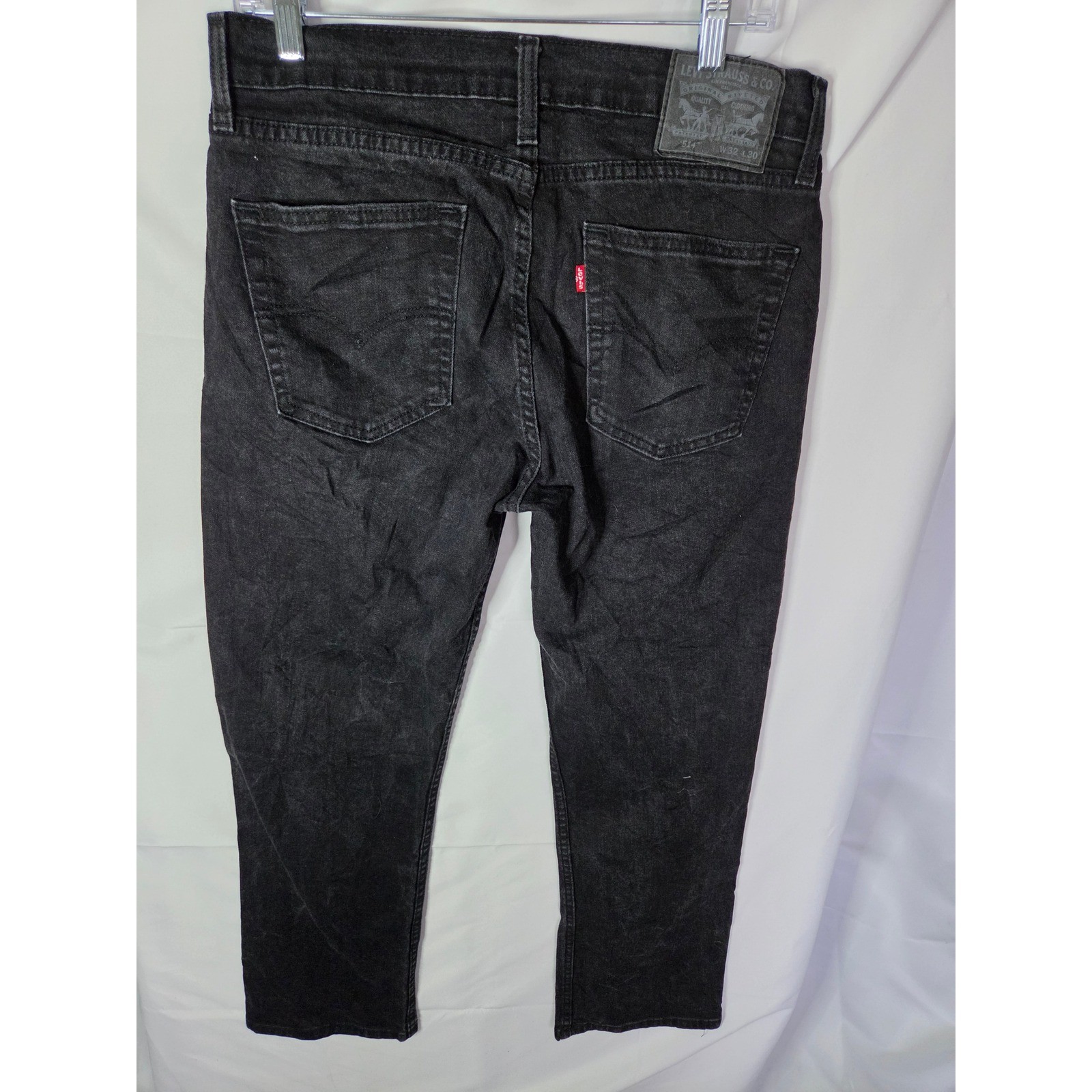 Levis 514 Straight Fit Mens Jeans Faded Black Classic Denim