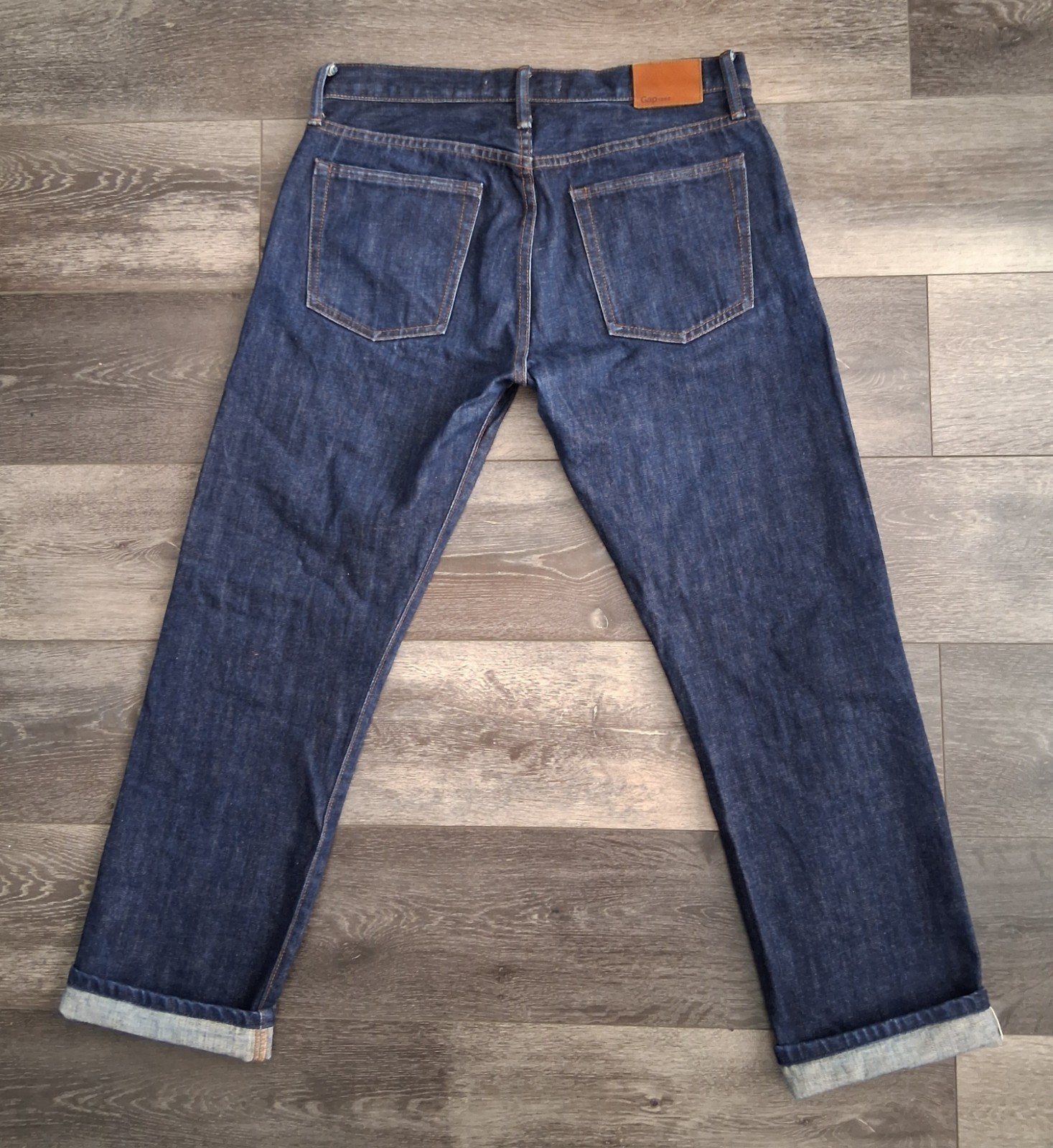 Gap Kaihara Japanese Raw Selvedge Denim Blue Jeans Button Fly Mens Size 31×28
