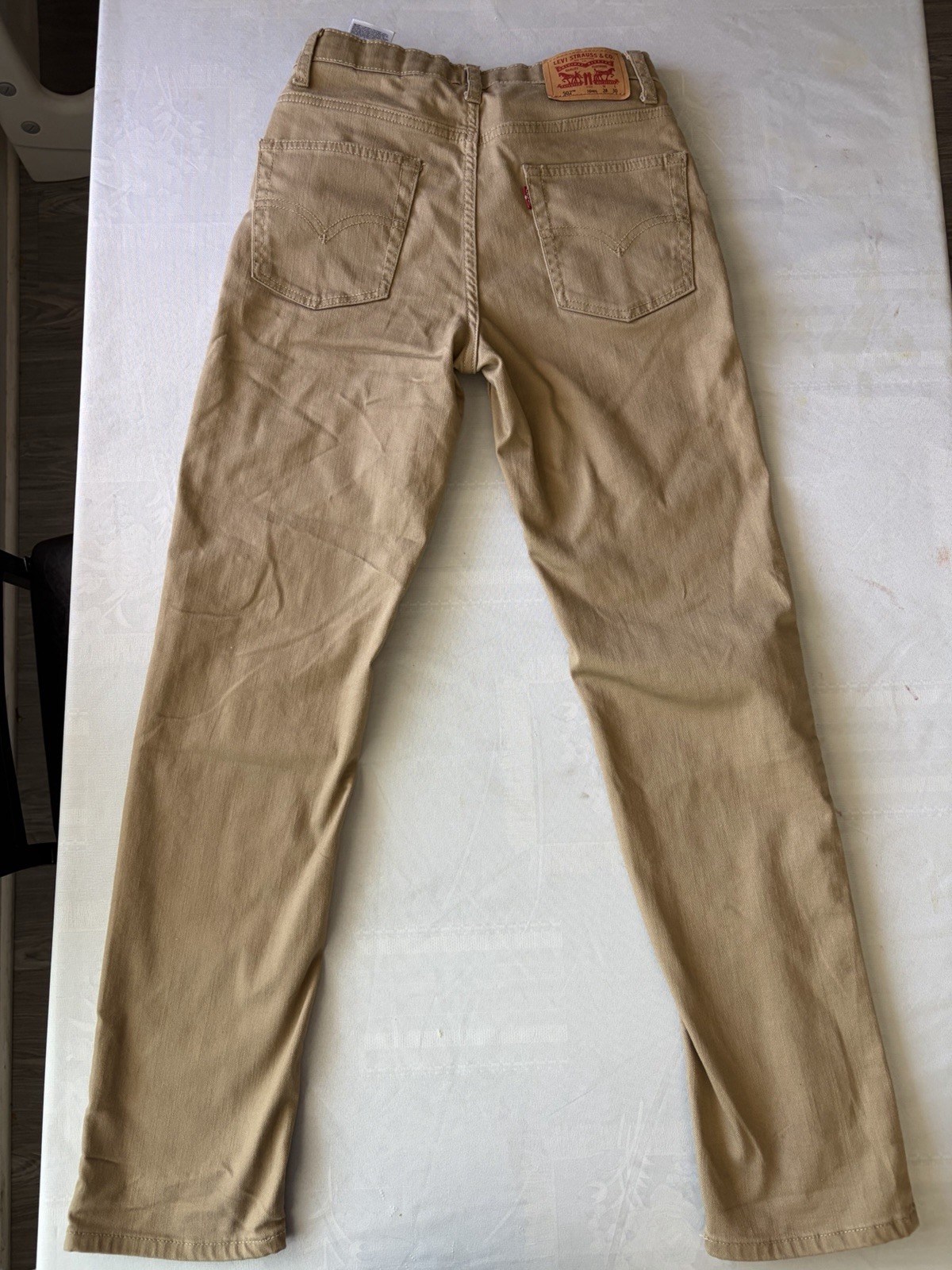 Levi’s 502 Regular Taper boy’s Beige Stretch Denim Jeans 5-Pocket