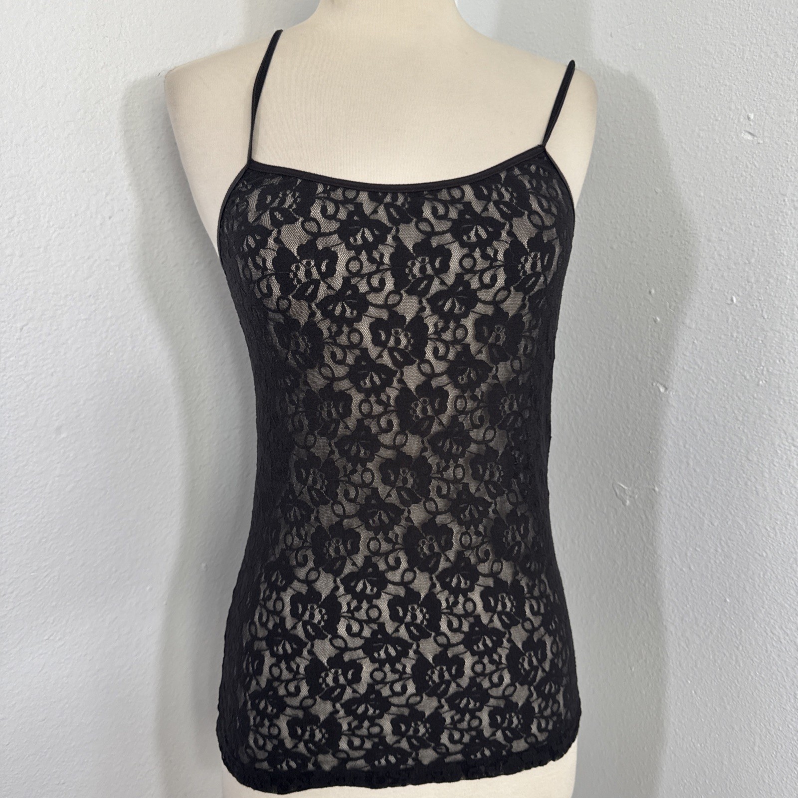 Tank Top Womens M Lace Trim Cami Feminine Bella Swan Dark Fairy Y2K