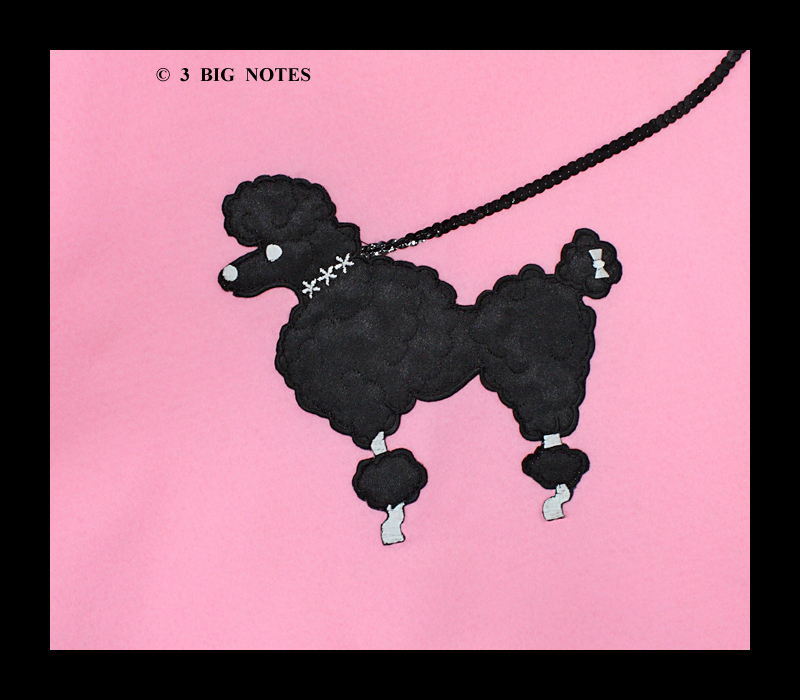 Pink FELT 50s Poodle Skirt _ Adult Size MEDIUM _ Waist 30″- 37″ _ Length 25″