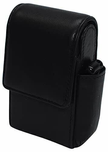 Genuine leather cigarette box anti-scratch protective storage case with lighter
