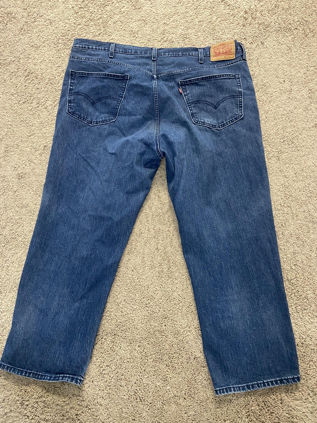 Levis 559 Jeans Mens 46×30 Blue Med Wash Relaxed Straight Denim Zip Fly Casual