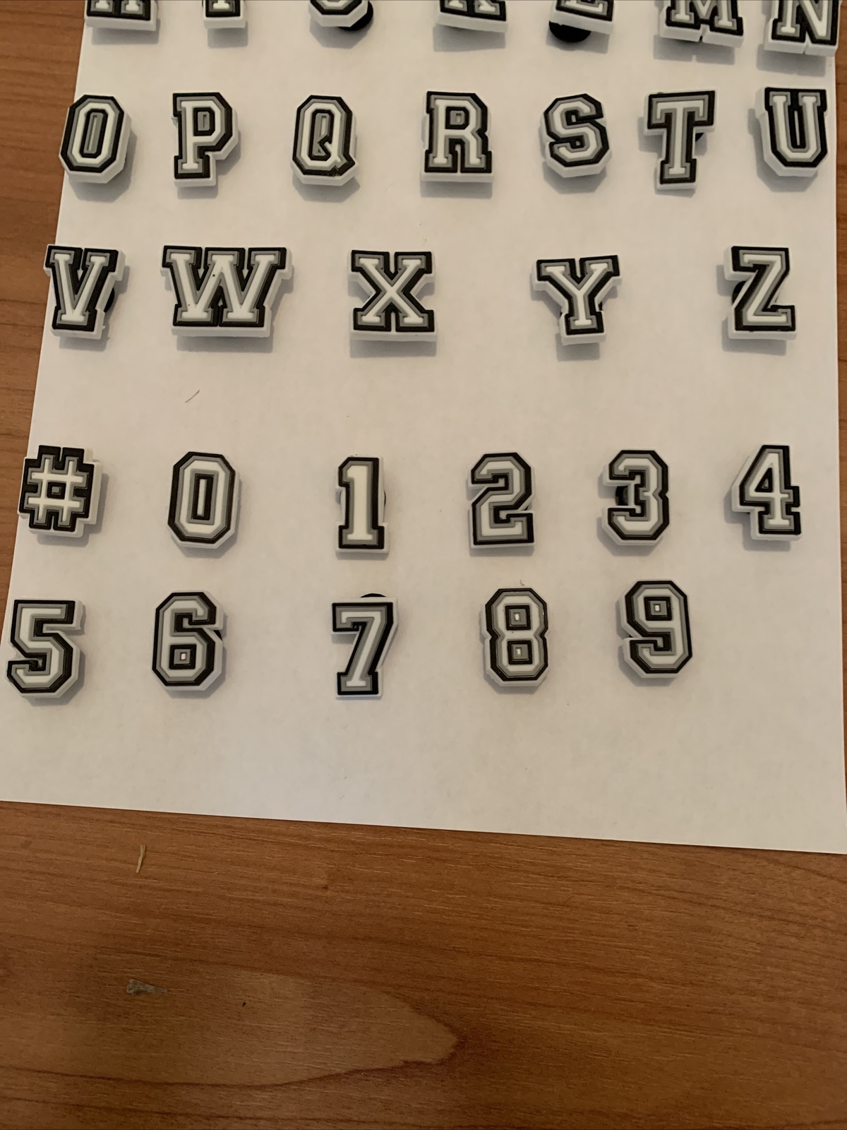 ALPHABET, LETTERS, NUMBERS Shoe Charms fits CROCS – You Pick