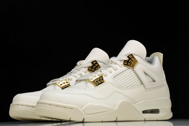 AQ9129-170 Nike Air Jordan 4 Retro Metallic Gold Size 4-13