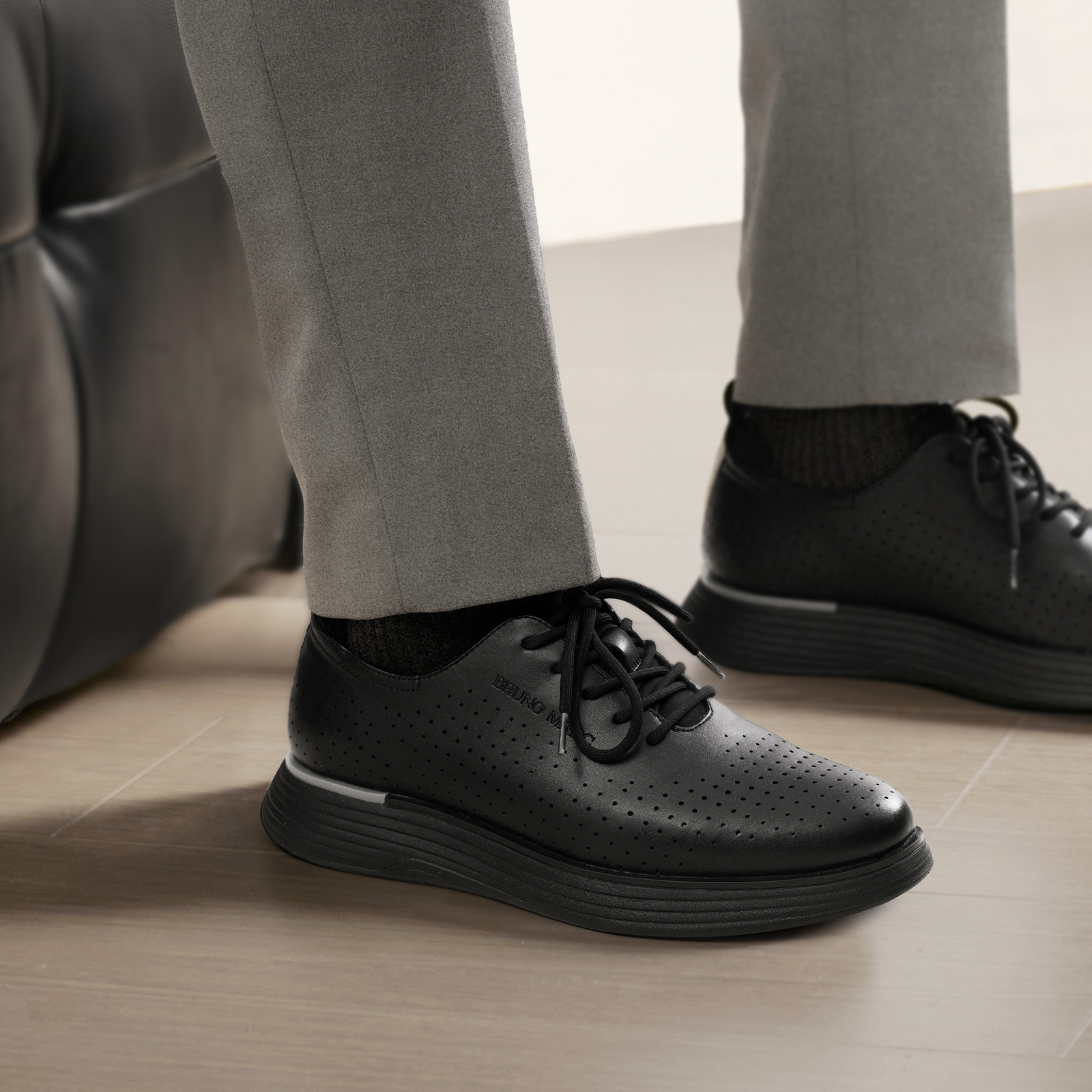 Men’s Casual Dress Oxfords Shoes Business Formal Derby Sneakers US Size 8-13