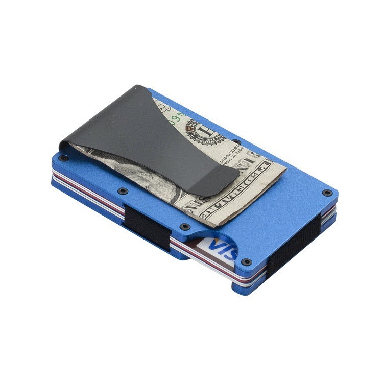 Leatherboss Men’s RFID Blocking Slim Money Clip Minimalist Wallet Card ID Holder