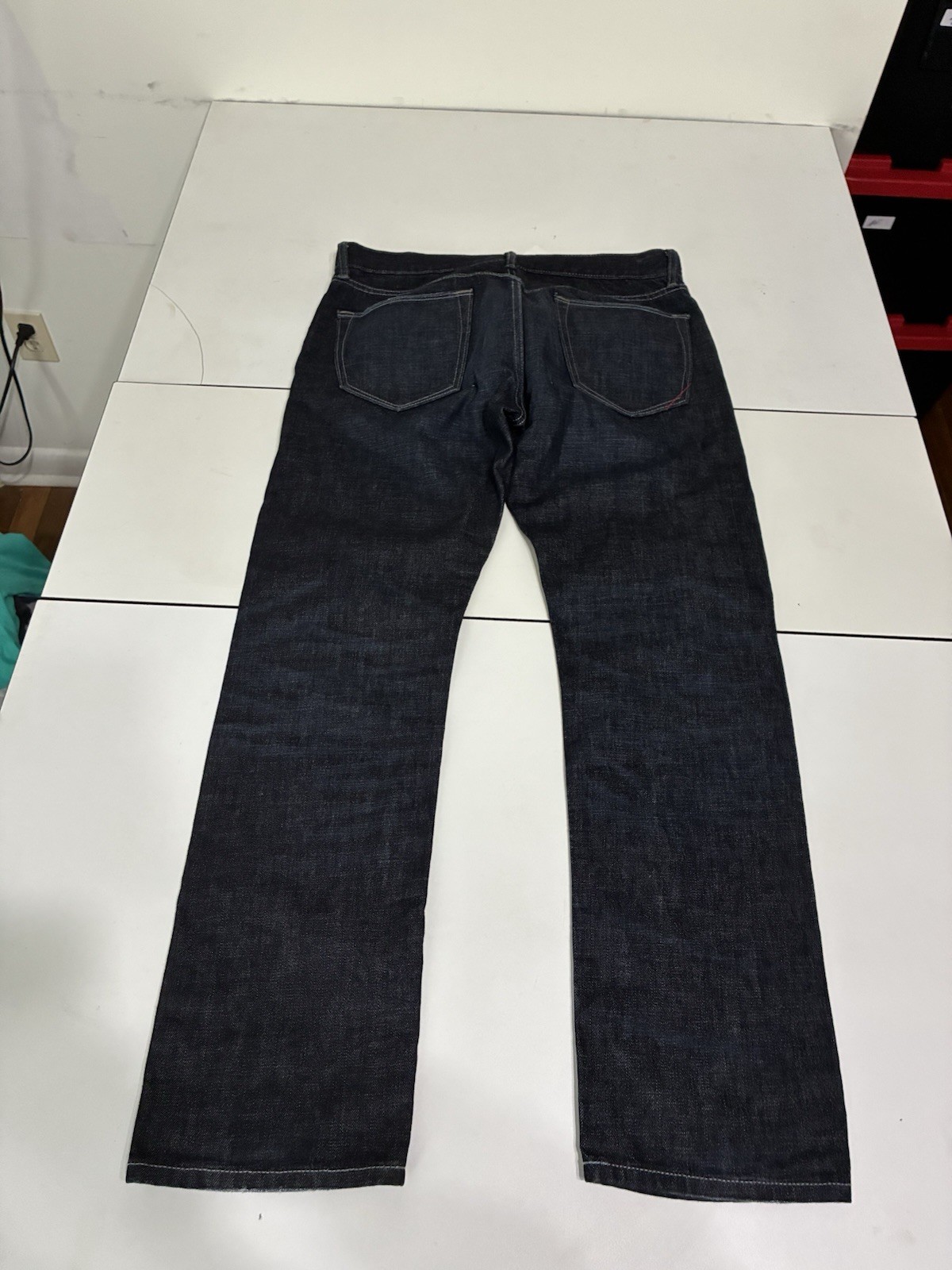 Banana Republic Jeans 33×30 Dark Wash Indigo Slim Fit Stretch Whiskered Casual