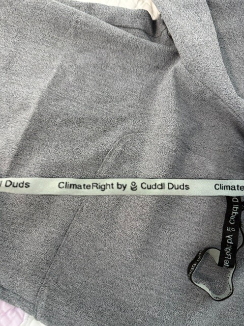 Climate Right by Cuddl Duds Pewter Scrub Jogger Pants S Anti Bacterial Tech