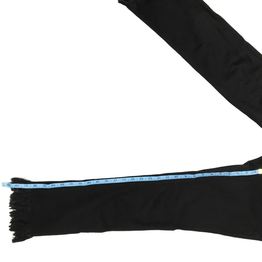 Maje Panako Skinny Jeans Ankle Frayed Hem Black Denim Women’s Raw Hem High Rise