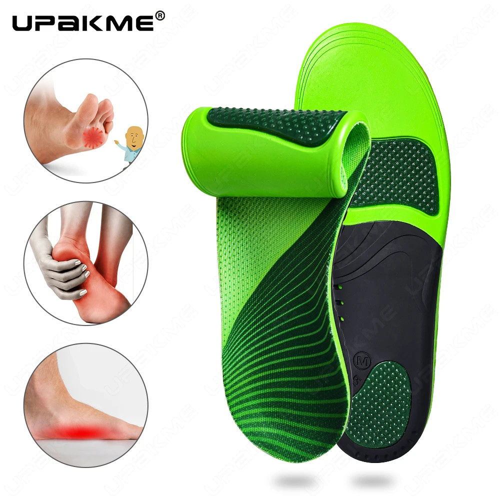 Orthopedic PU Insoles Arch Support Flat Feet O/X Leg Corrector Shoe Inserts