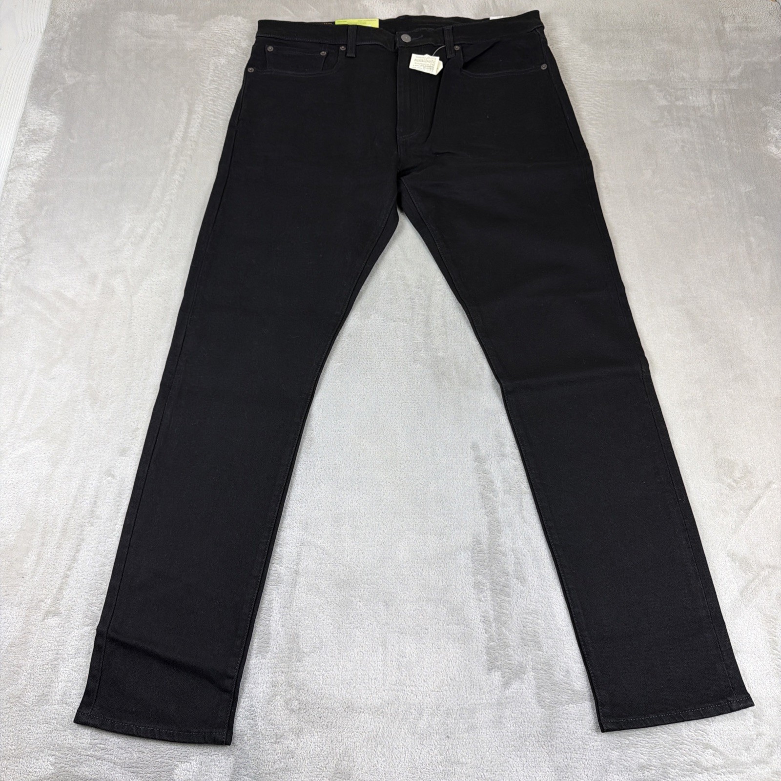 Levi’s Premium 512 Jeans Men’s Size 36×34 Black Denim Slim Taper Big E Stretch