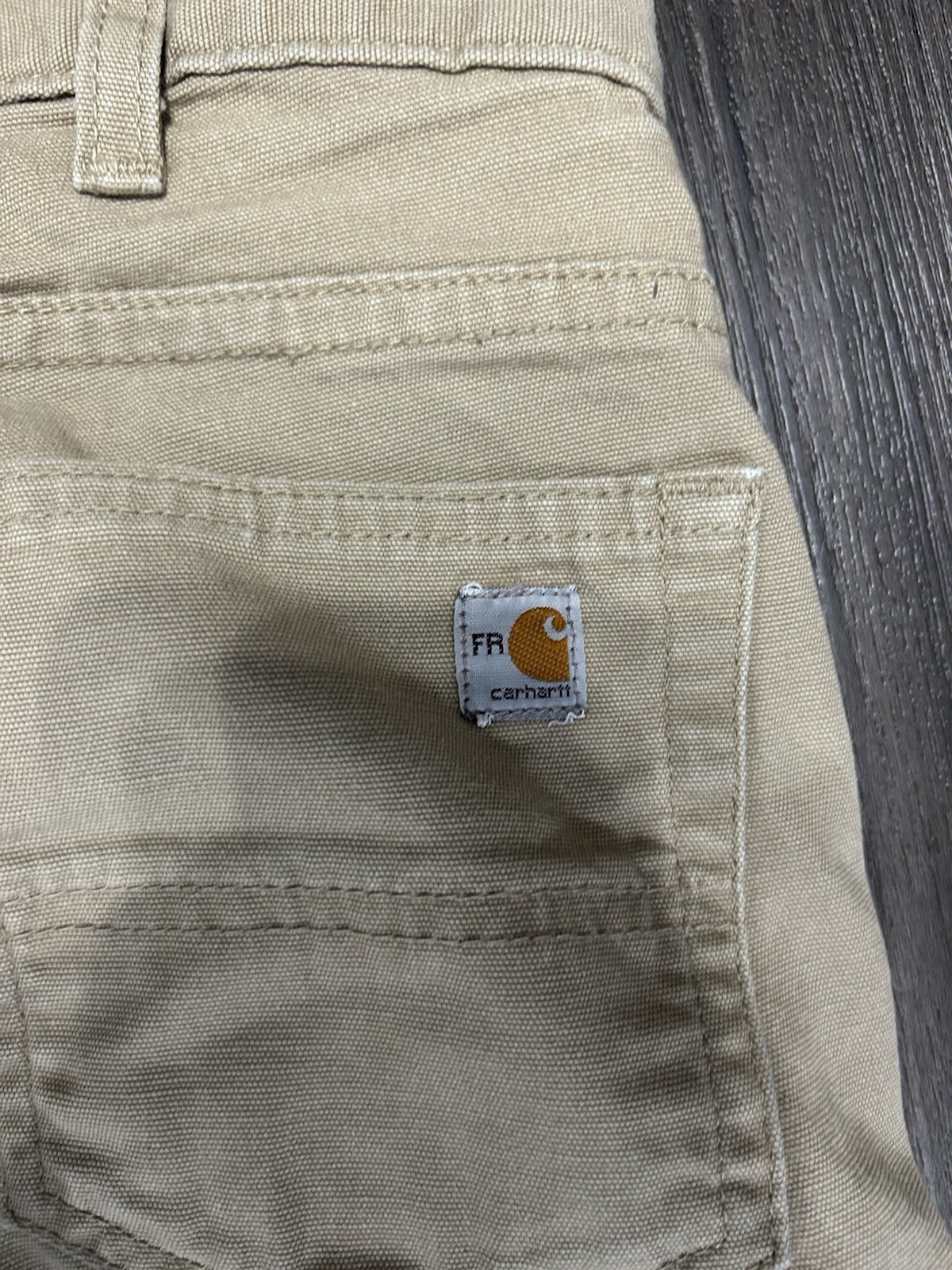 Carhartt FR Flame Resistant Work Pants Beige 2 Short 98% Cotton 2% Elastane