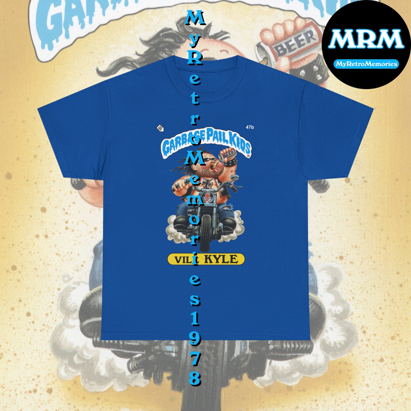 Garbage Pail Kids Disgustin’ Justin or Vile Kyle T-shirt S-5XL GPK Retro Tee