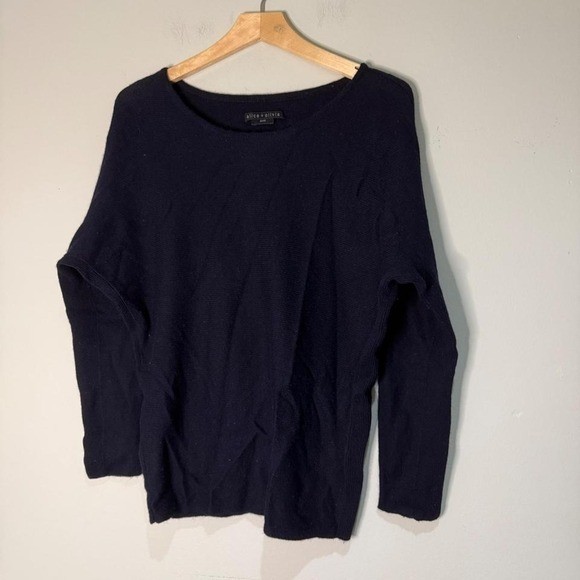 Alice + Olivia Base Black Ribbed Knit Dolman Sleeve Sweater Women’s