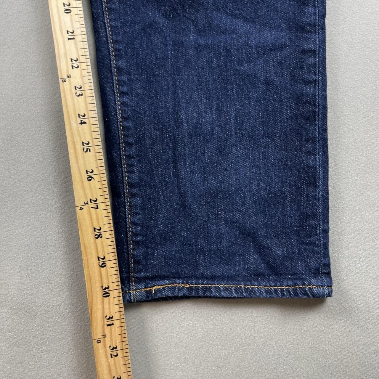 Levis 502 Jeans Mens 38×34 Blue Denim Regular Taper Dark Wash Red Tab Stretch