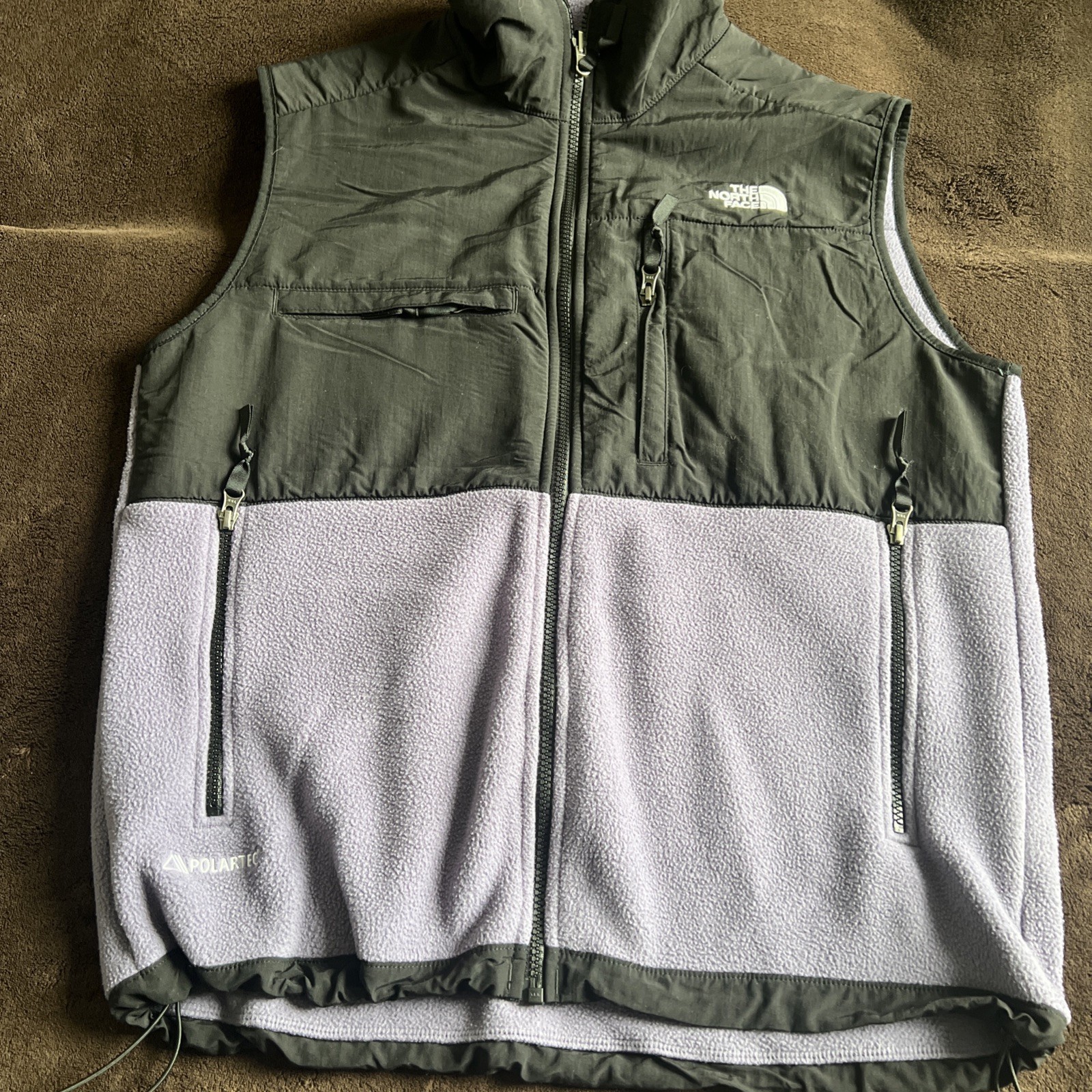 The North Face Polartec Vest Mens Medium Purple Fleece Polartec Full Zip Outdoor