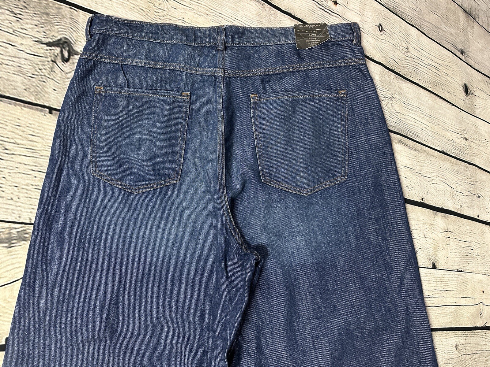 Banana Republic Blue Flare Wide Leg Jeans Classic Style
