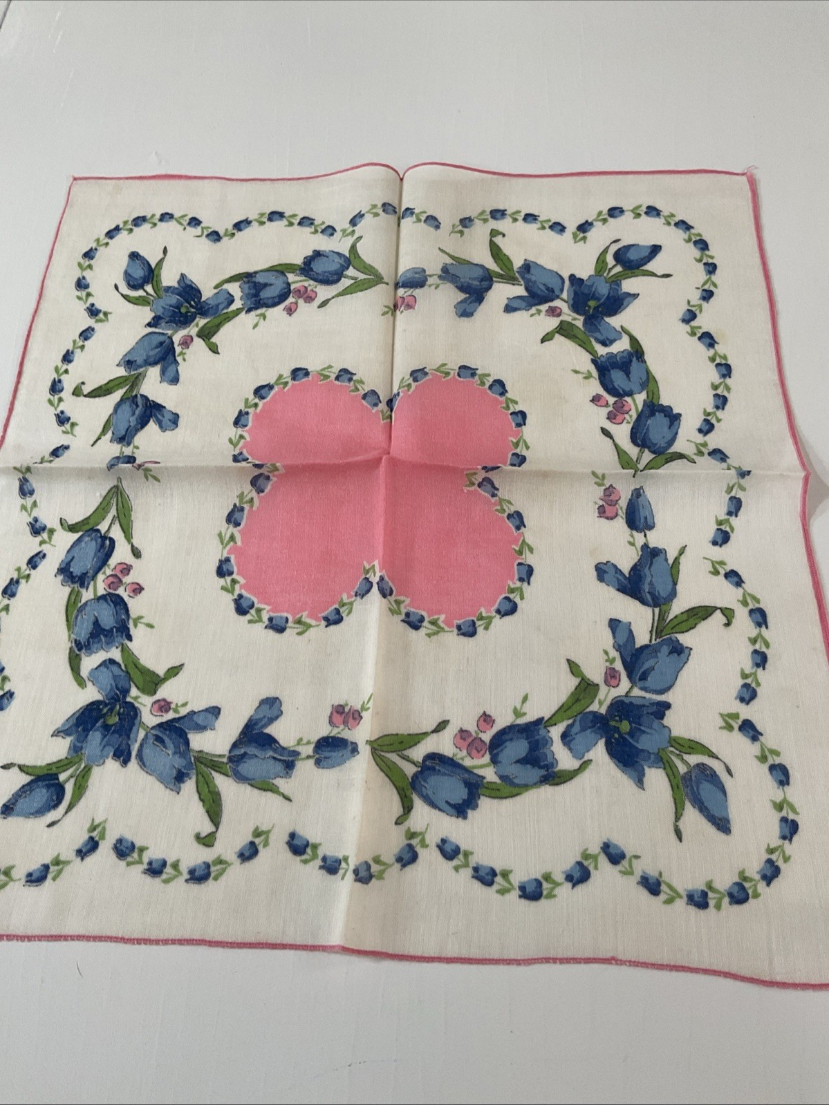 Vintage Ladies Hankies Lot Of 20 SHADES OF BLUE TONES FLORALS