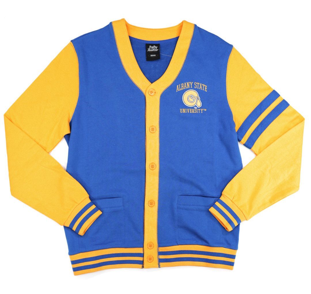 Albany State University M4 Men’s Cardigan Royal Blue